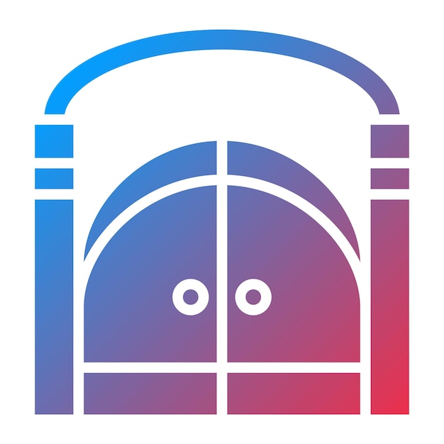 Diseño vectorial Estilo del icono de la puerta del cementerio