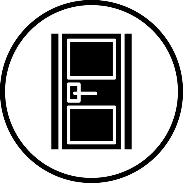Diseño vectorial Estilo del icono de la puerta eléctrica