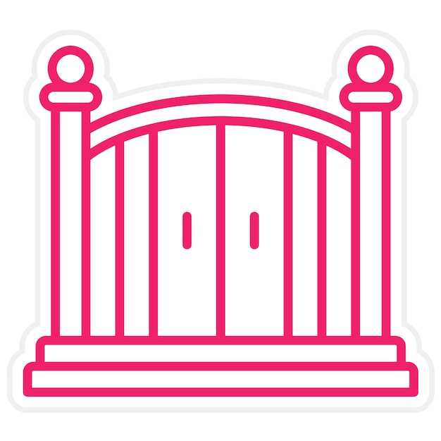 Diseño vectorial Estilo del icono de la puerta de entrada