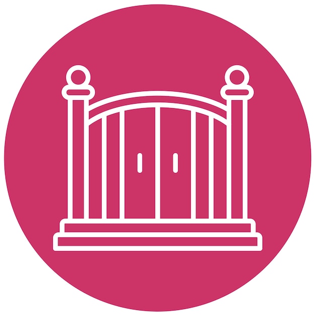 Diseño vectorial Estilo del icono de la puerta de entrada