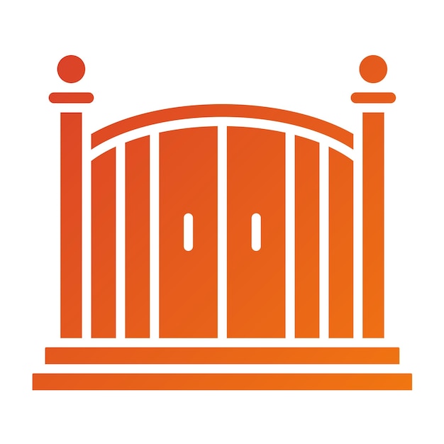 Diseño vectorial Estilo del icono de la puerta de entrada