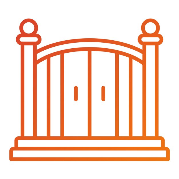 Diseño vectorial Estilo del icono de la puerta de entrada