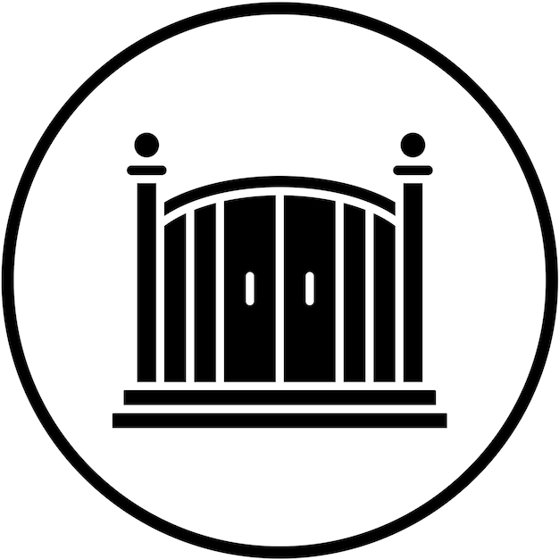 Diseño vectorial Estilo del icono de la puerta de entrada