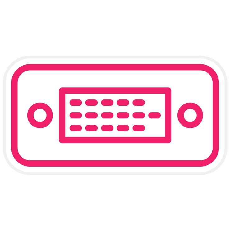 Vector diseño vectorial estilo del icono del puerto dvi