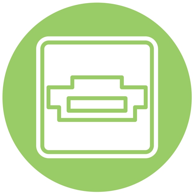 Diseño vectorial Estilo del icono del puerto eSATA