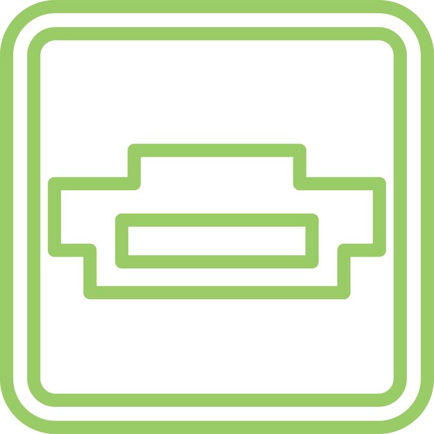 Diseño vectorial Estilo del icono del puerto eSATA