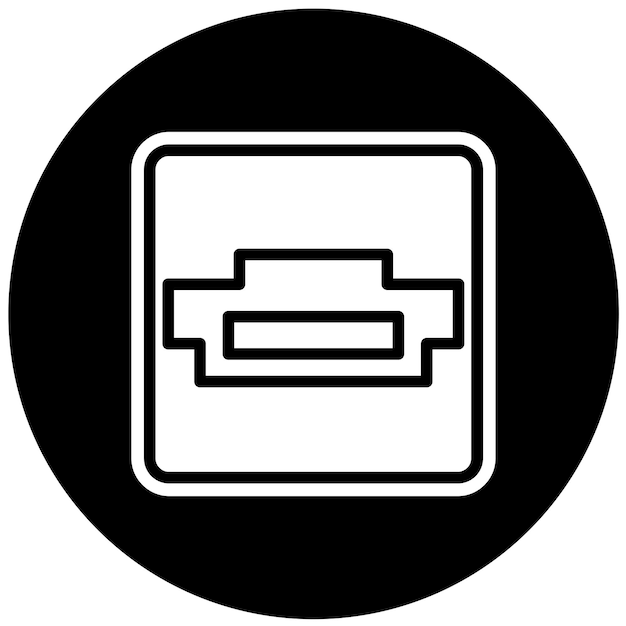 Diseño vectorial Estilo del icono del puerto eSATA