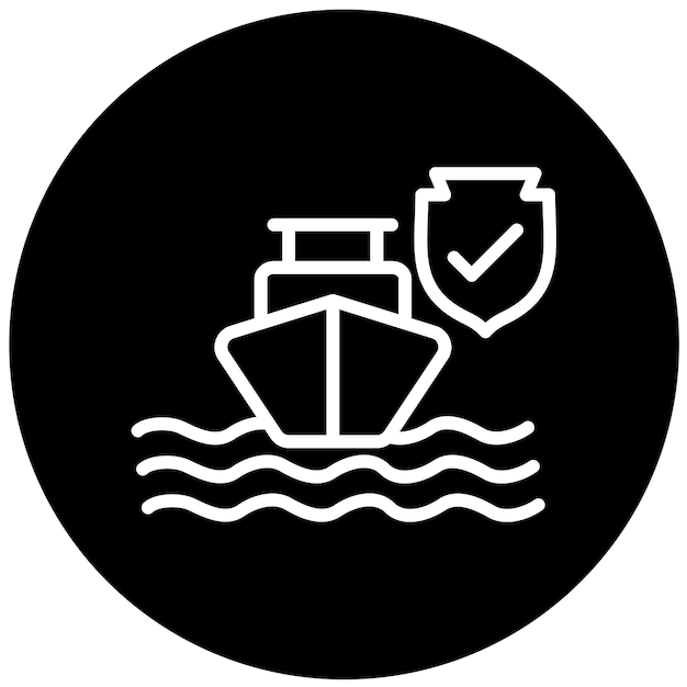 Diseño vectorial Estilo del icono de puerto seguro