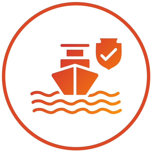Diseño vectorial Estilo del icono de puerto seguro