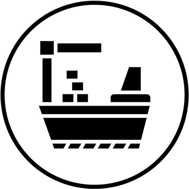 Diseño vectorial Estilo del icono del puerto