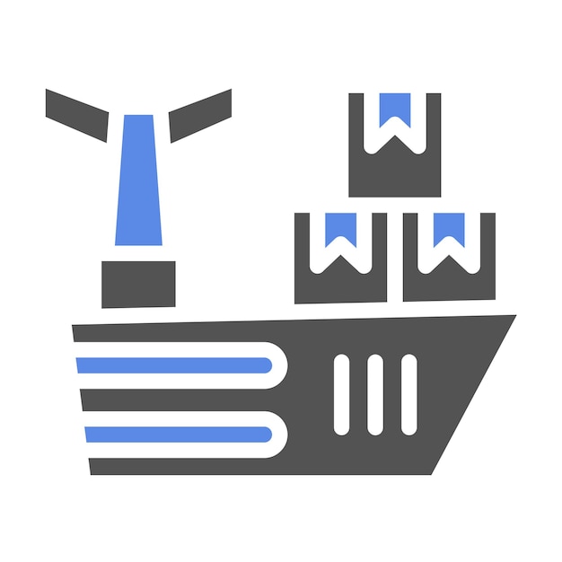 Diseño vectorial Estilo del icono del puerto