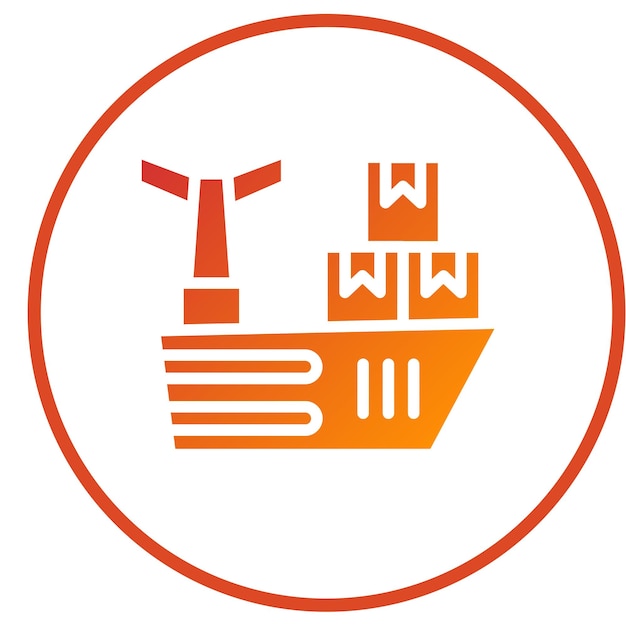 Diseño vectorial Estilo del icono del puerto