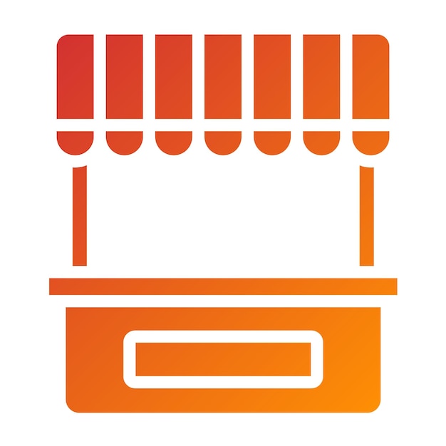 Diseño vectorial Estilo del icono del puesto de alimentos