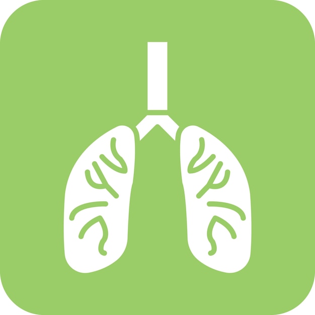 Vector diseño vectorial estilo del icono de los pulmones