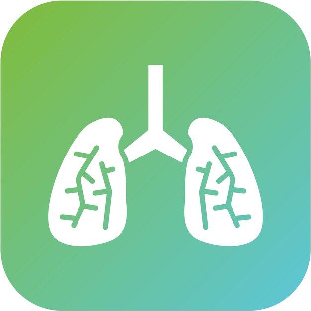 Diseño vectorial Estilo del icono de los pulmones