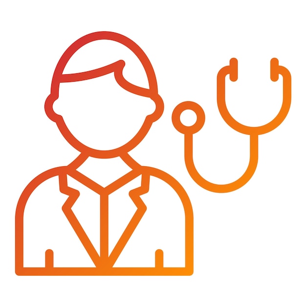 Diseño vectorial Estilo del icono del pulmonólogo