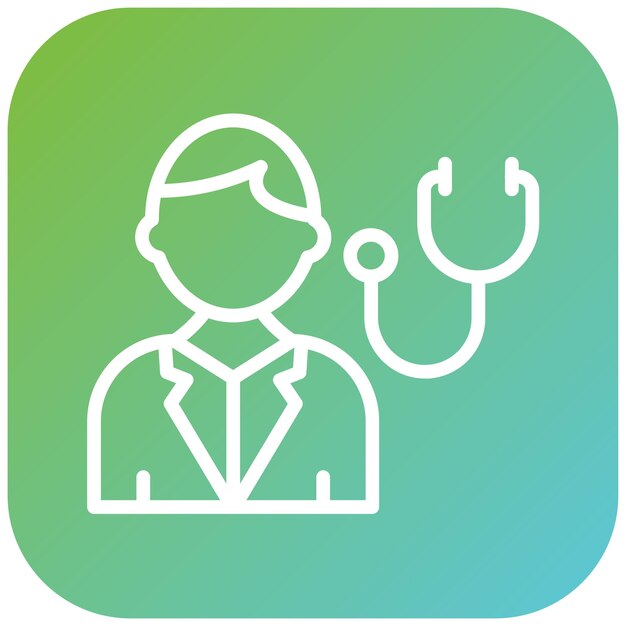 Diseño vectorial Estilo del icono del pulmonólogo