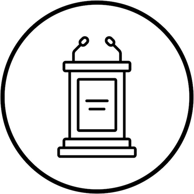 Diseño vectorial Estilo del icono del púlpito bully