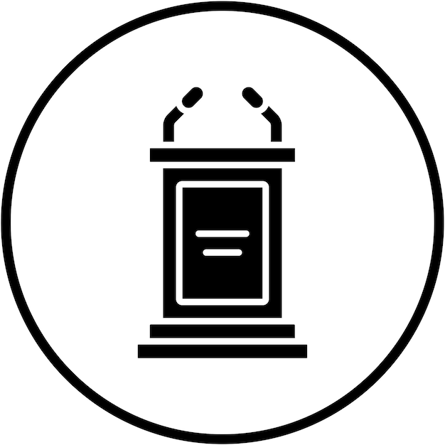 Diseño vectorial Estilo del icono del púlpito bully