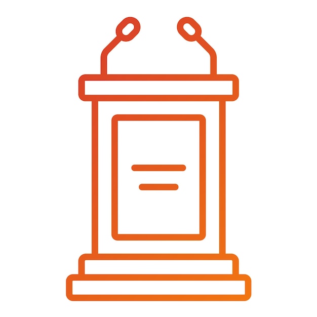Diseño vectorial Estilo del icono del púlpito bully