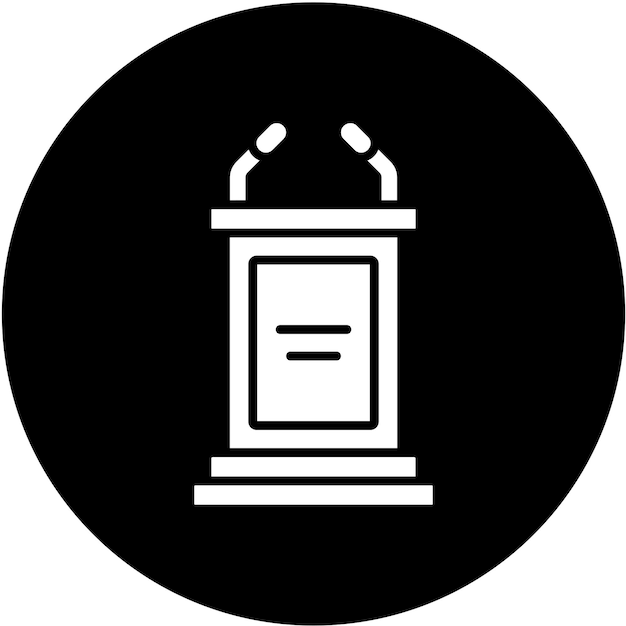 Diseño vectorial Estilo del icono del púlpito bully
