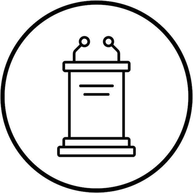 Diseño vectorial del estilo del icono del púlpito