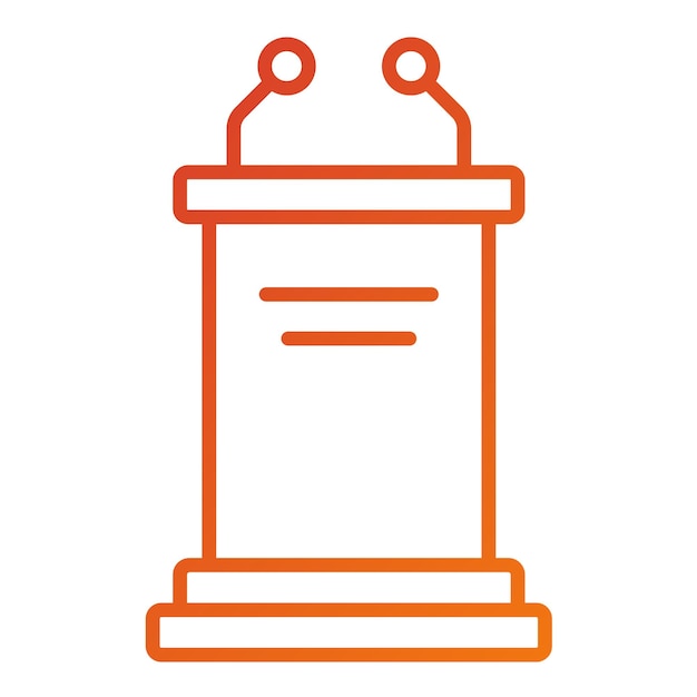 Diseño vectorial del estilo del icono del púlpito