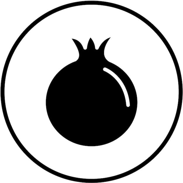 Diseño vectorial del estilo del icono del pulso de la granada