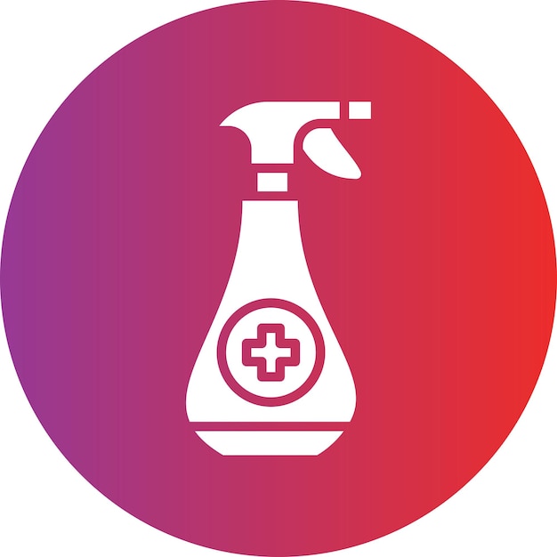Diseño vectorial Estilo del icono del pulverizador médico