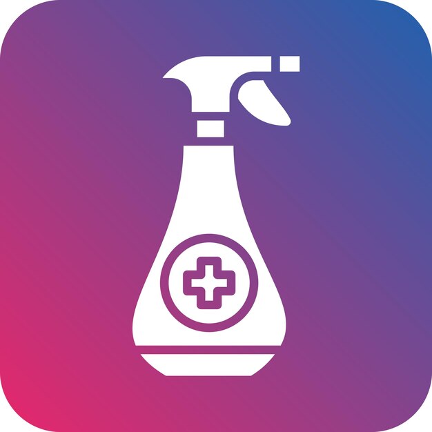 Diseño vectorial Estilo del icono del pulverizador médico