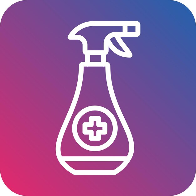 Diseño vectorial Estilo del icono del pulverizador médico