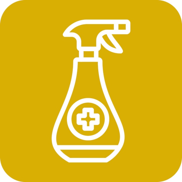 Diseño vectorial Estilo del icono del pulverizador médico