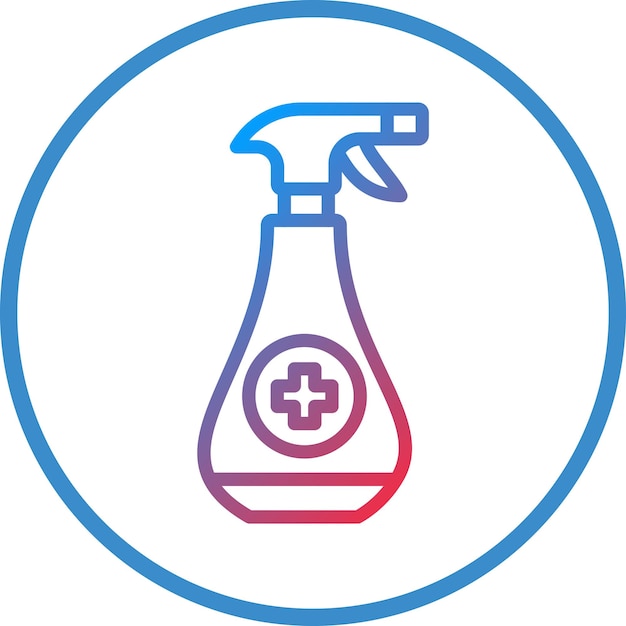 Diseño vectorial Estilo del icono del pulverizador médico