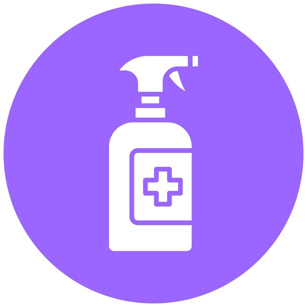 Diseño vectorial Estilo del icono del pulverizador médico