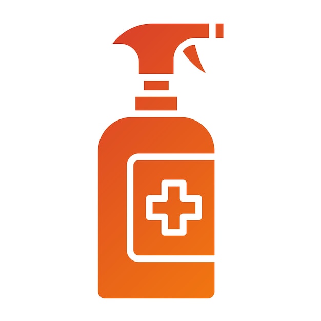 Diseño vectorial Estilo del icono del pulverizador médico