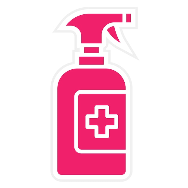 Diseño vectorial Estilo del icono del pulverizador médico