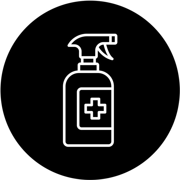 Diseño vectorial Estilo del icono del pulverizador médico
