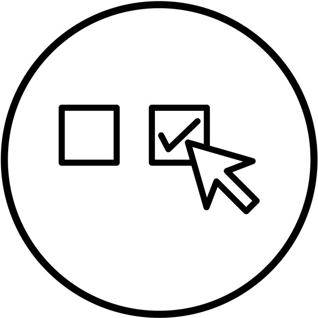 Diseño vectorial Estilo del icono del puntero activo