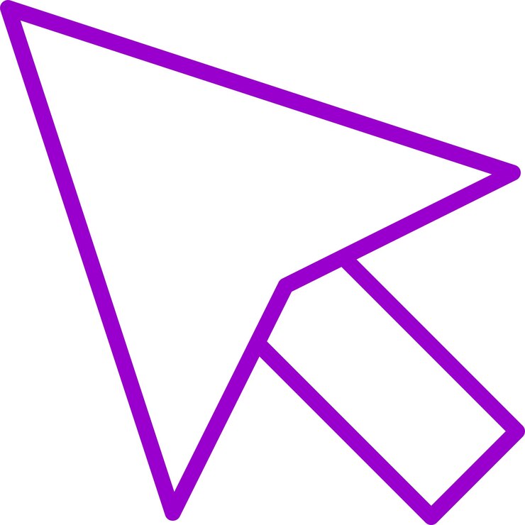 Vector diseño vectorial estilo del icono del puntero del cursor