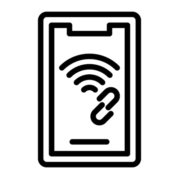 Diseño vectorial del estilo del icono del punto de acceso móvil