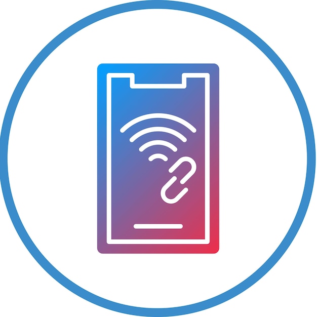 Diseño vectorial del estilo del icono del punto de acceso móvil