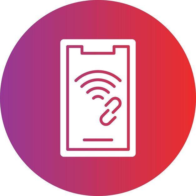 Diseño vectorial del estilo del icono del punto de acceso móvil