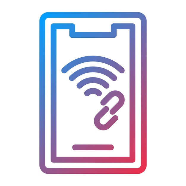 Diseño vectorial del estilo del icono del punto de acceso móvil