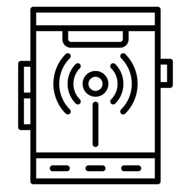 Diseño vectorial del estilo del icono del punto de acceso móvil