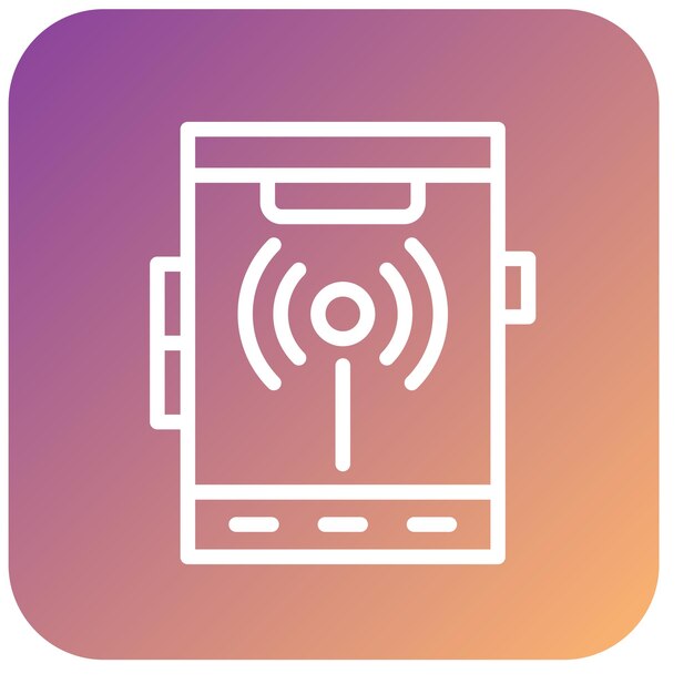 Diseño vectorial del estilo del icono del punto de acceso móvil