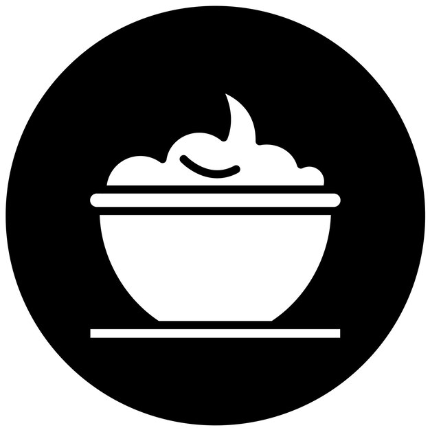 Diseño vectorial del estilo del icono de puré de frutas