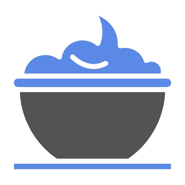 Diseño vectorial del estilo del icono de puré de frutas