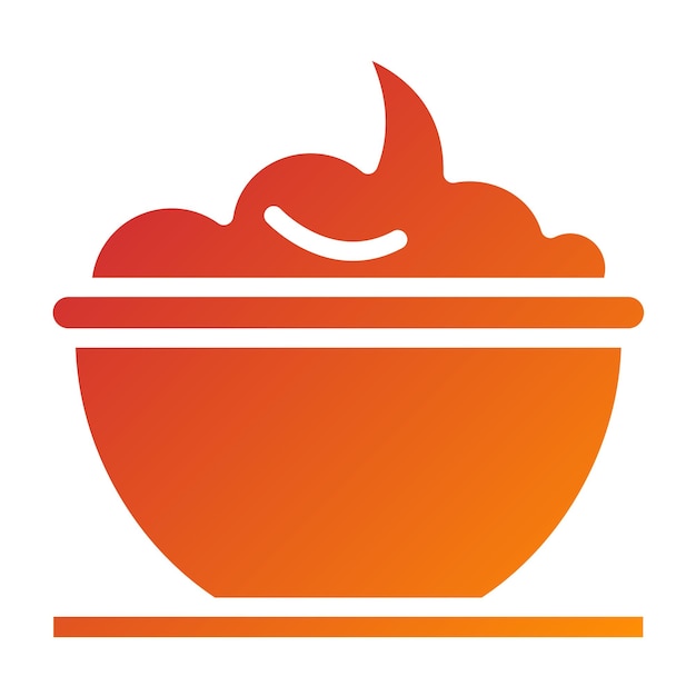 Diseño vectorial del estilo del icono de puré de frutas