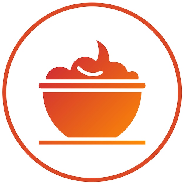 Diseño vectorial del estilo del icono de puré de frutas