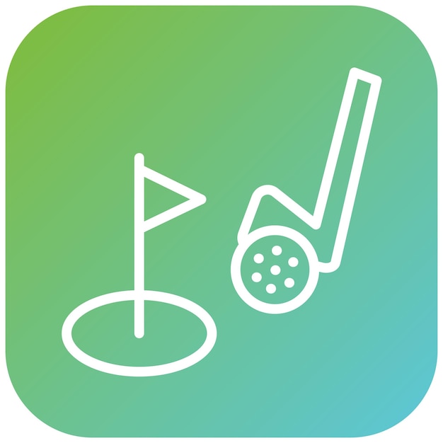 Diseño vectorial Estilo del icono del putter